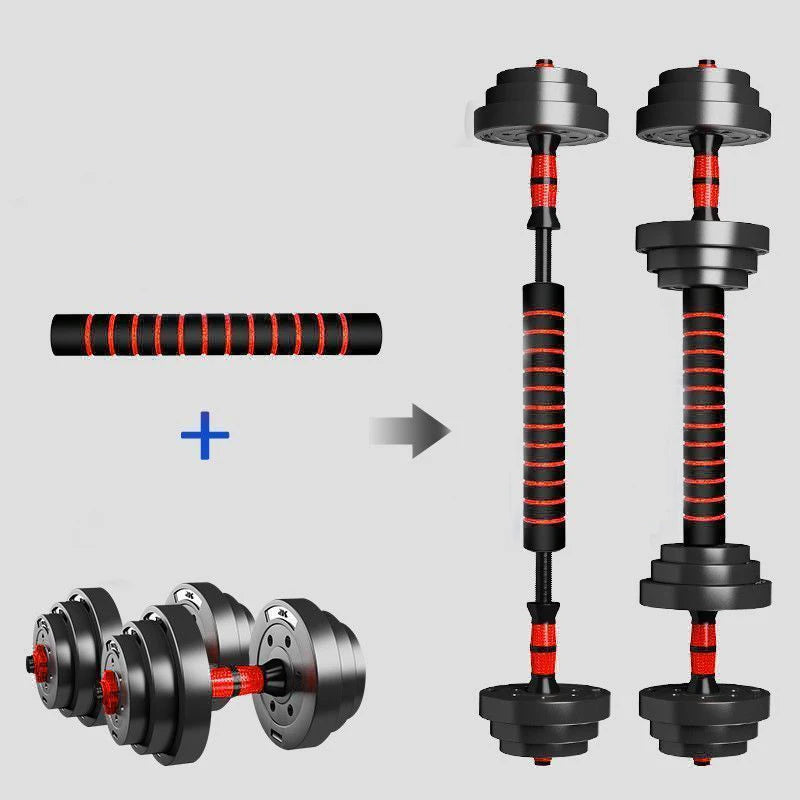 5-44lbs Adjustable Dumbbell to Barbell Set, Versatile Home Gym Fitness