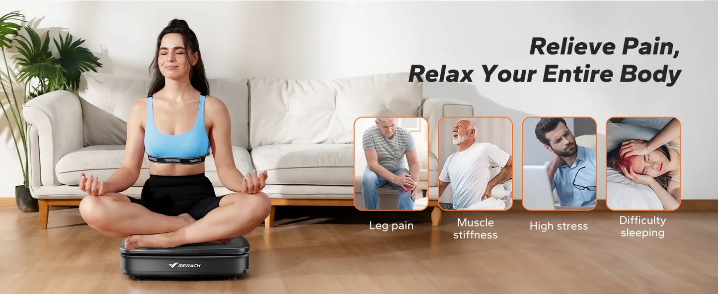Vibration Plate Exercise Machine Vibration Plate for Relieve Pain Help Sleep Fat Burning & Weight Loss