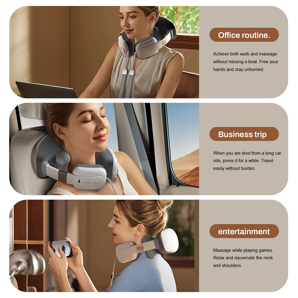 Simulated Finger Massage Multifunctional Massagers Fully Wrapped Shoulder and Neck Massage Shawl