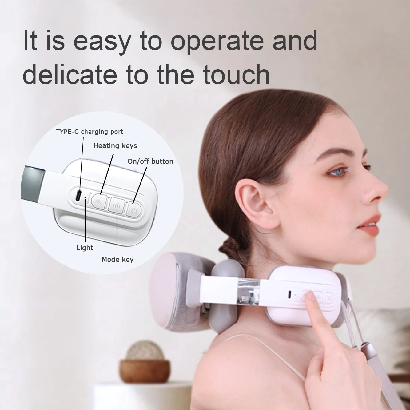 Simulated Finger Massage Multifunctional Massagers Fully Wrapped Shoulder and Neck Massage Shawl