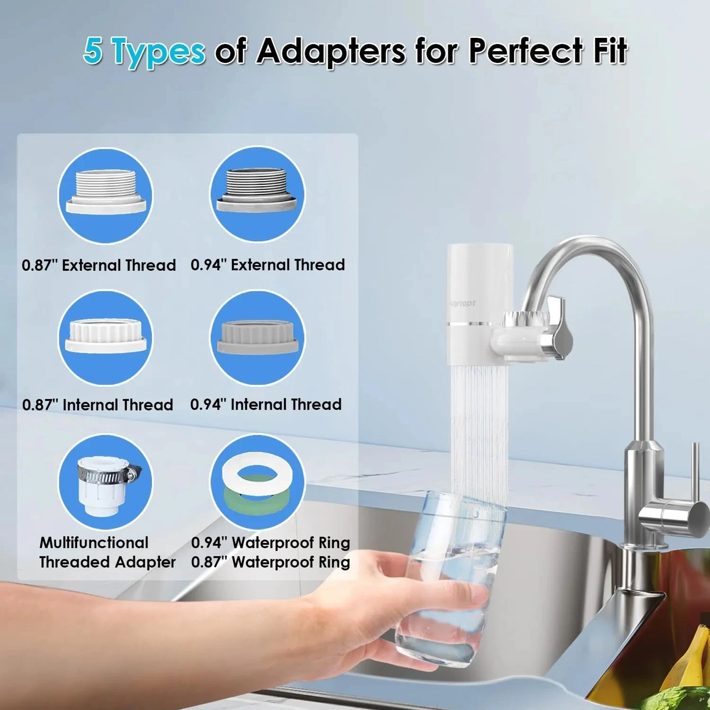 Faucet Water Filter Purifier for Kitchen Home Drinking Filtration System