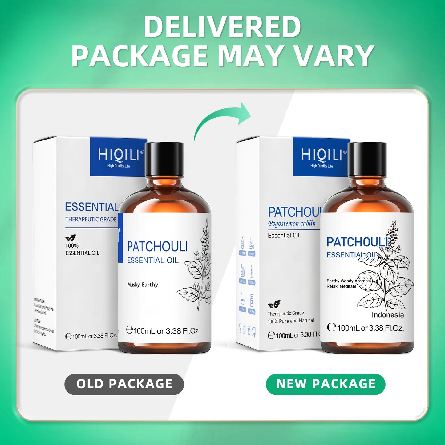 Patchouli Essential Oils,100% Pure Nature for Aromatherapy, Diffuser, Humidifier, Massage