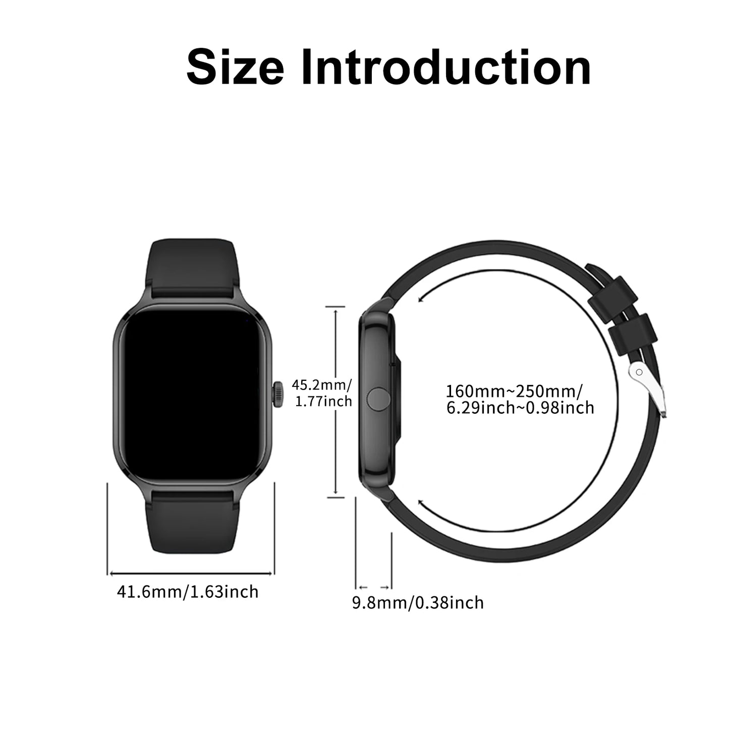 Smart Watch, Wireless Dialing, Multiple Sport Modes, iPhone/Android