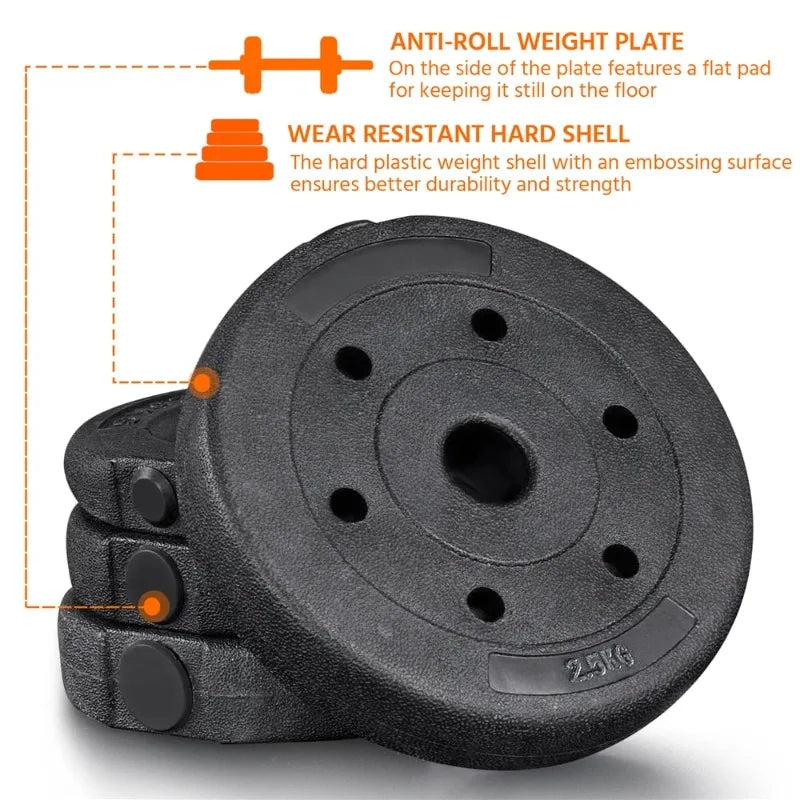 Alden Design 66 lb. Adjustable Dumbbell Free Weight Set, Black