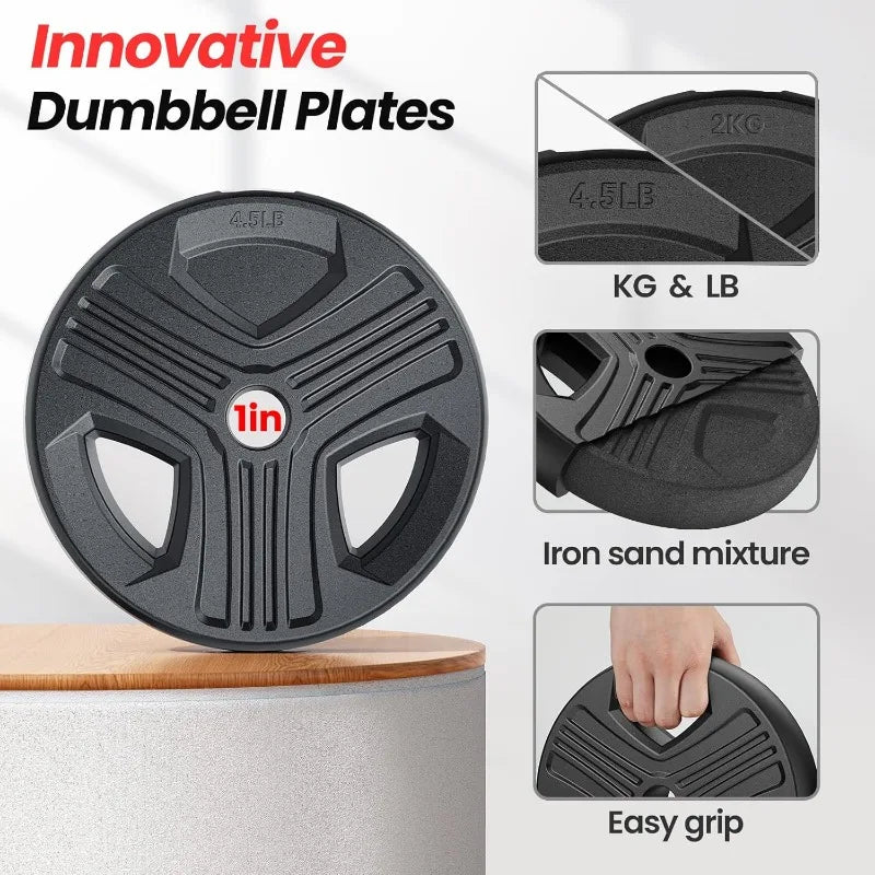 Adjustable dumbbell set, Free Weights set with upgraded nut.