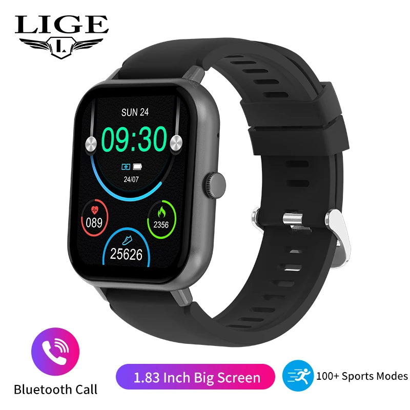 Waterproof Smart Watch Bluetooth Call Women Men Watch Voice Assistant