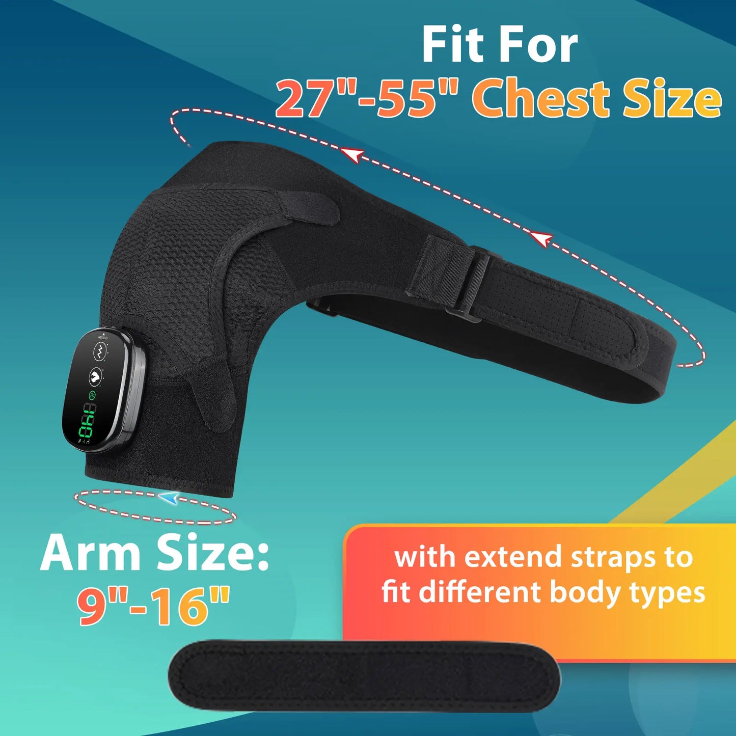 Electric Heating Pad Shoulder Vibration Massager Physiotherapy Arthritis Joint Pain Relief