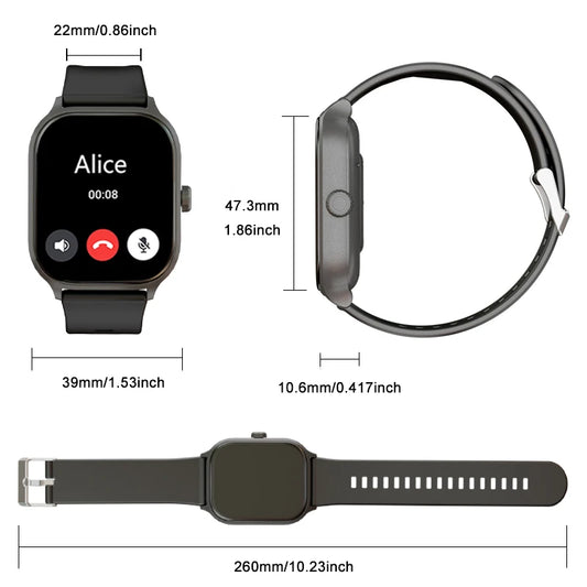 Smart watch, wireless calling/dial, multi-Sport mode, for iPhone/Andriod