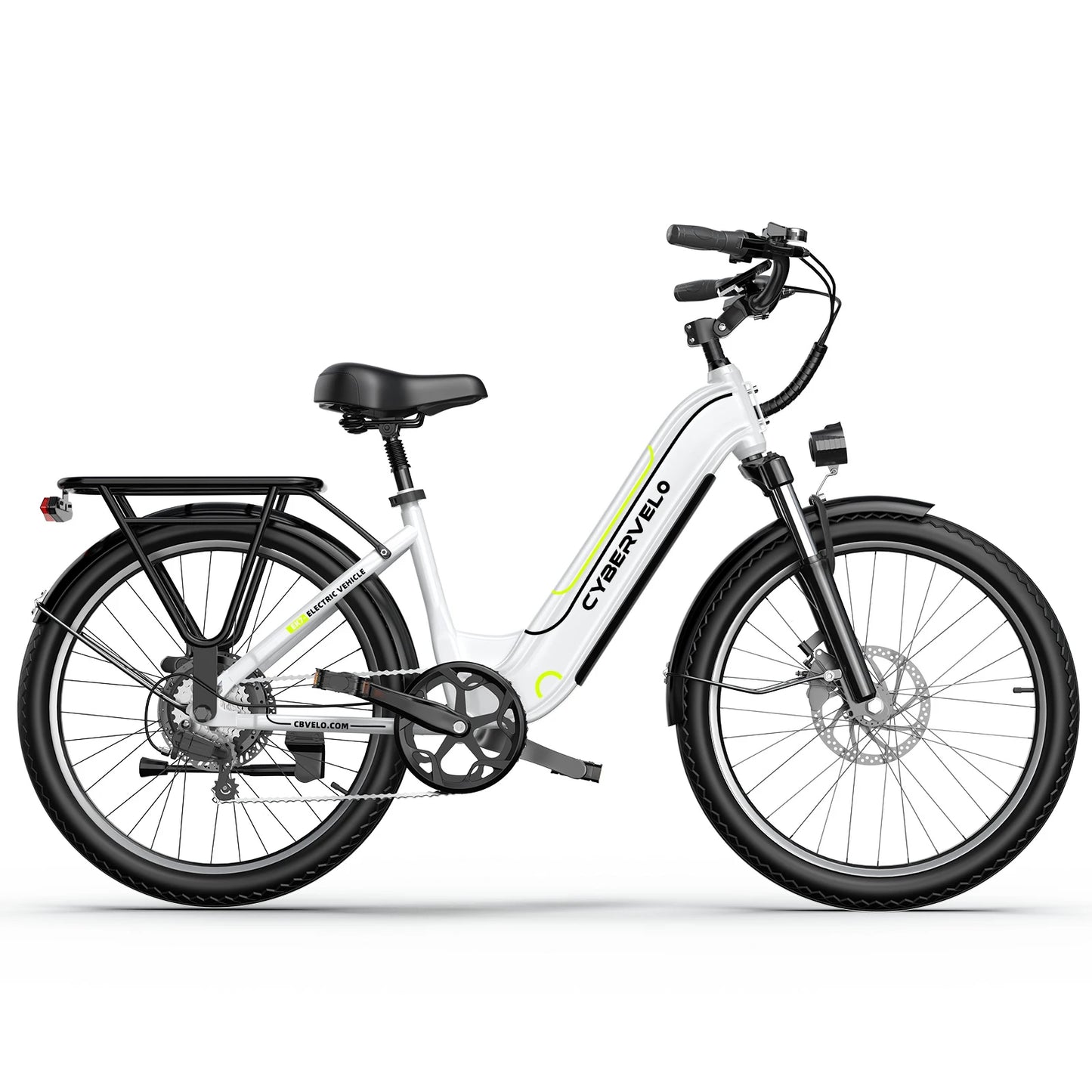 Electric E Bike with 7-Speed,Electric Bike for Adults,up 80 Miles Removable Battery