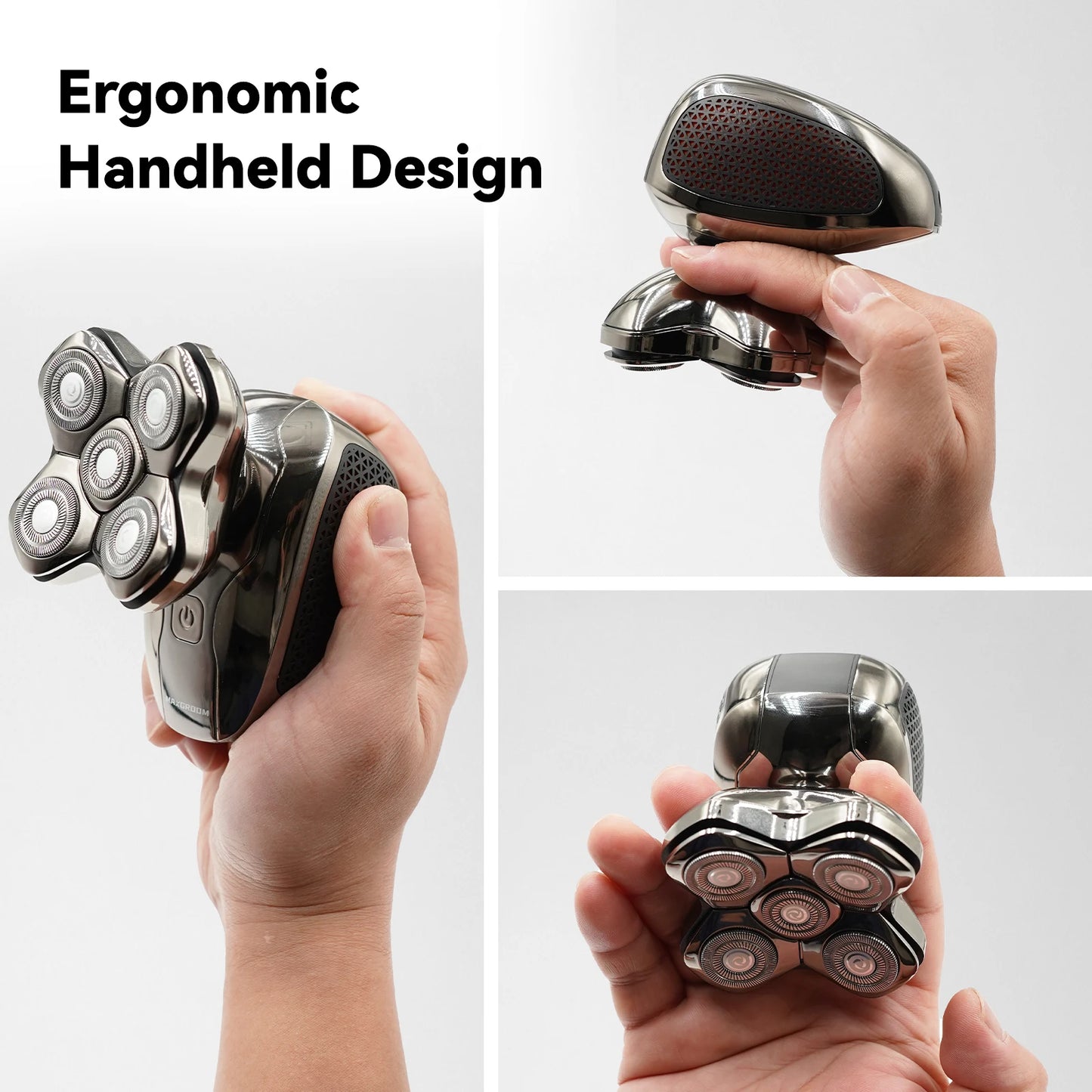 Electric Head Shavers for Men 5D Floating Blade Magnetic Razor Hair Trimmer Waterproof Beard Shaver