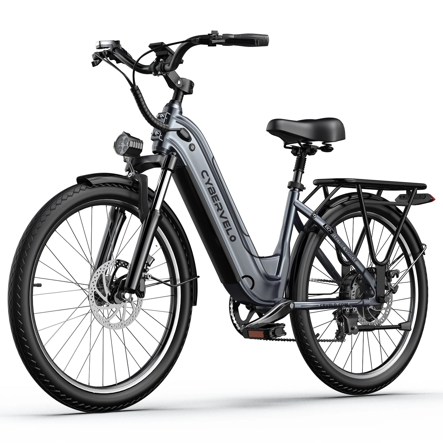 Electric E Bike with 7-Speed,Electric Bike for Adults,up 80 Miles Removable Battery