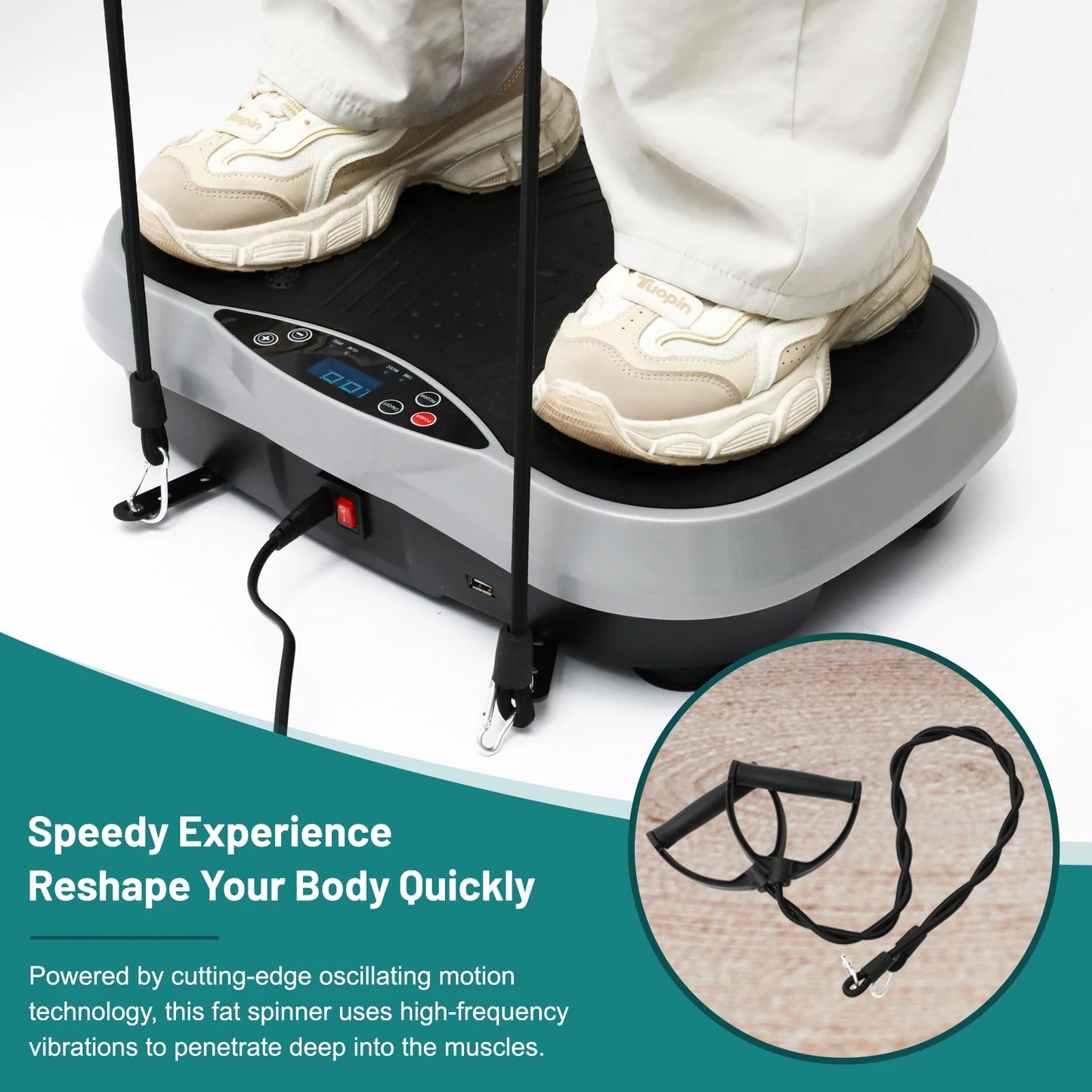 Vibration Plate Exercise Machine Fat-Burning Home Fitness. Shaping Whole Body Workout Portable Fitness Equipment