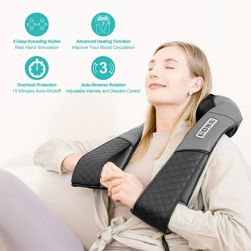 Electric Neck And Back And Shoulder Kneading Massage Pillow