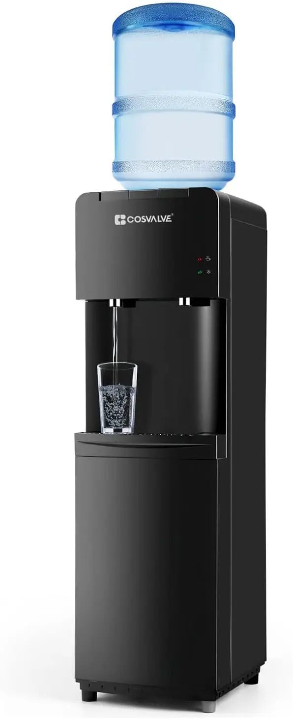 Water Coolers 5 Gallon Top Load,Hot/Cold Water Cooler Dispenser, Energy Saving Freestanding w Safety Lock