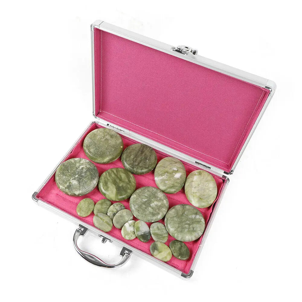 Hot Stones Massage Set Basalt Hot Stones with Heater Box for Home Salon