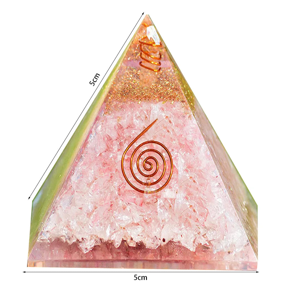 Energy Generator Orgone Pyramid Amethyst Peridot Healing