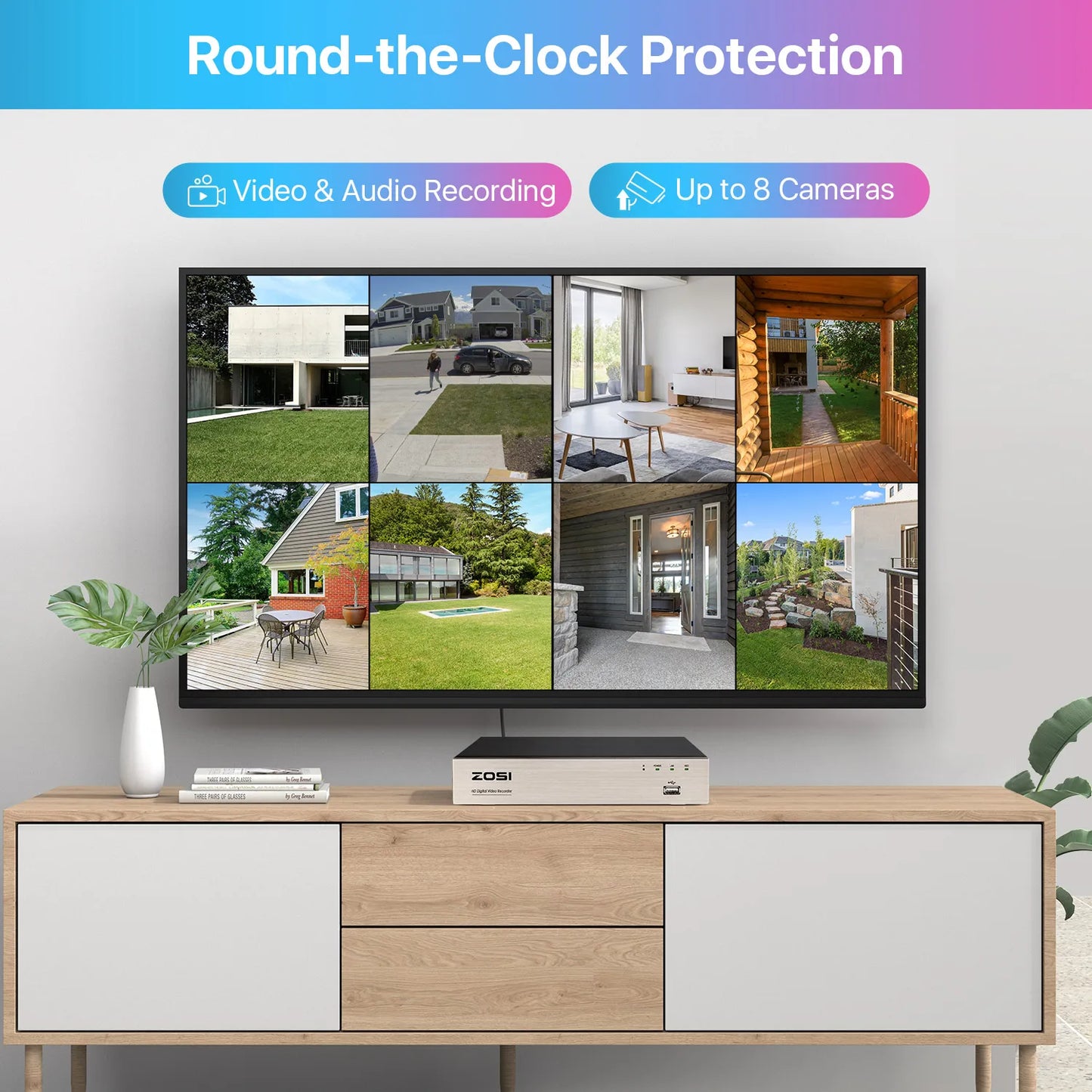 Wired Security Camera System HD DVR Recorder Indoor/OutdoorSurveillance Camera