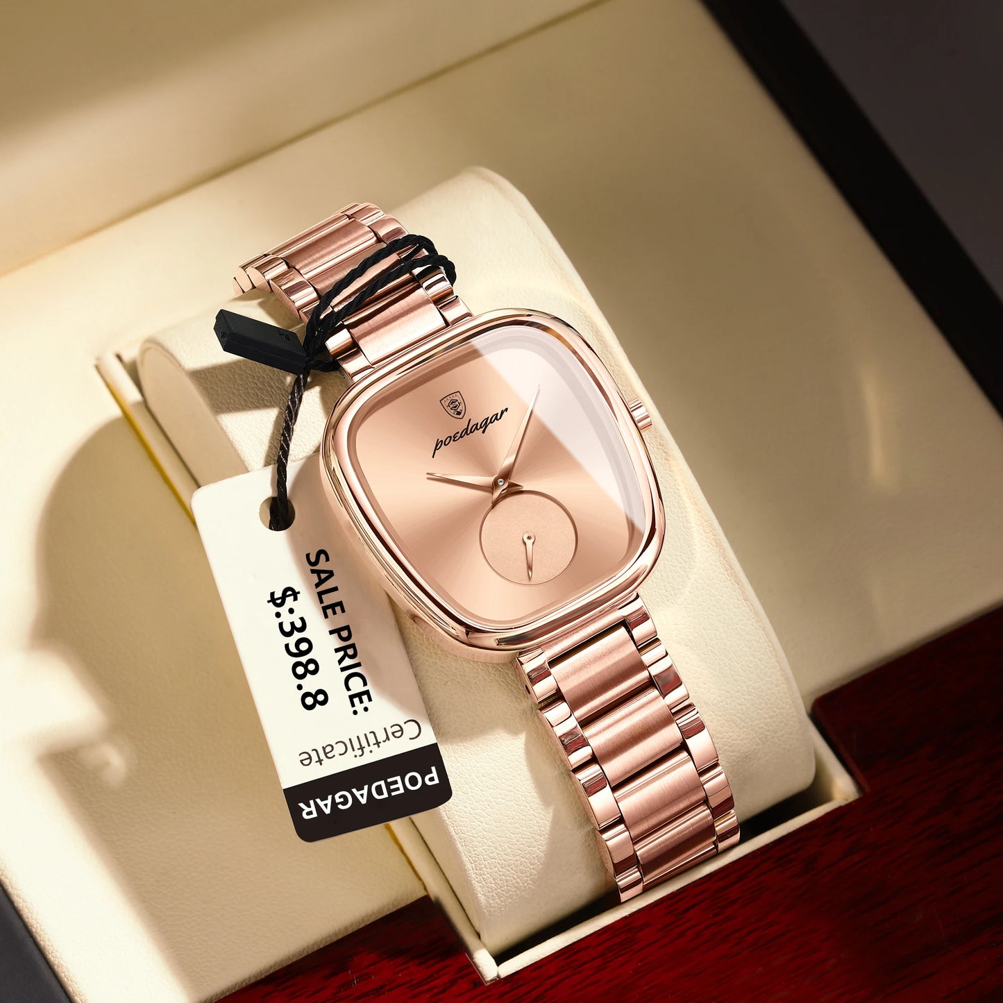 Luxury Watch for Woman Waterproof Stainless Steel Quartz Ladies Watch