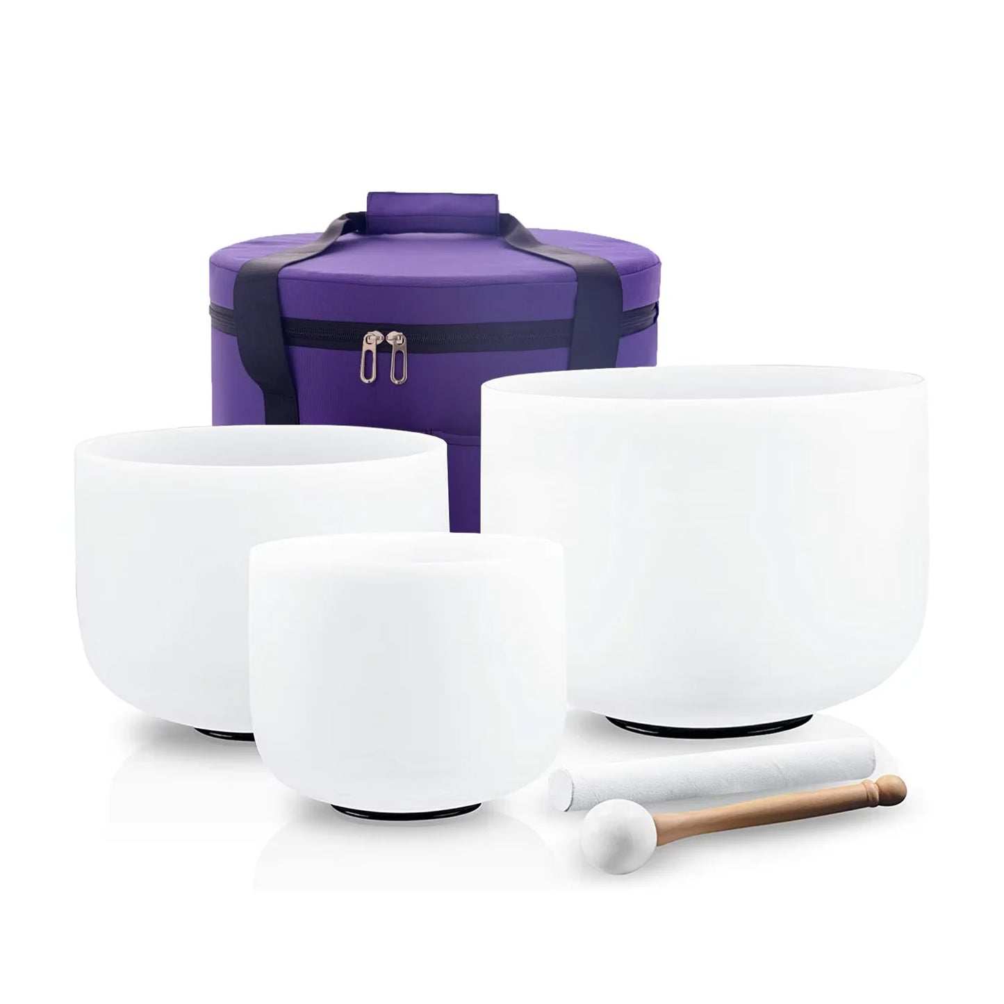 Crystal Singing Bowl 3Pcs for Sound Healing with Stick and Bag