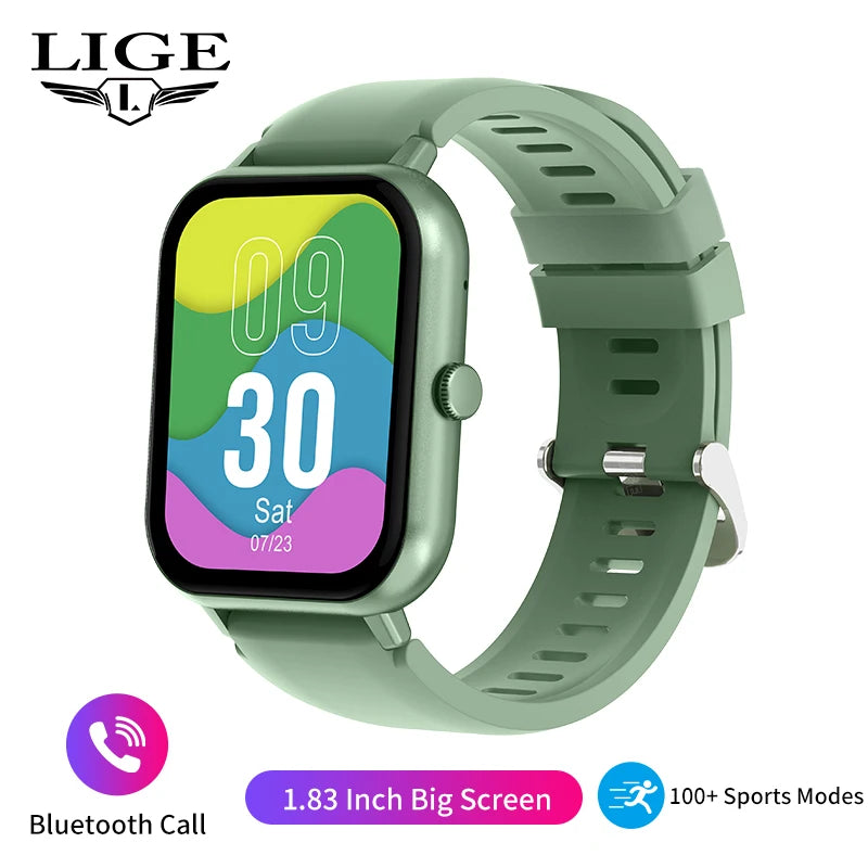 Waterproof Smart Watch Bluetooth Call Women Men Watch Voice Assistant