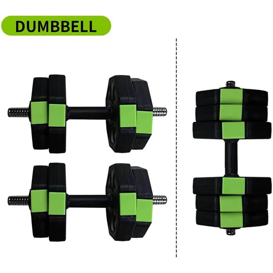Adjustable Dumbbell Set,2 in 1 with Iron Handle