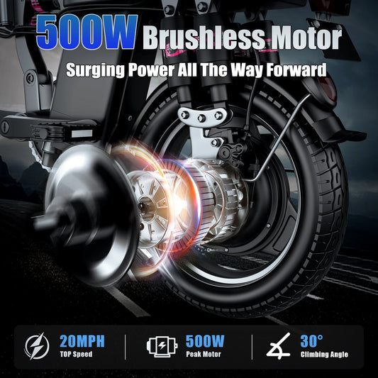 Electric Bike for Adults, Removable Battery, 20MPH 35 Miles Ebikes for Women Men