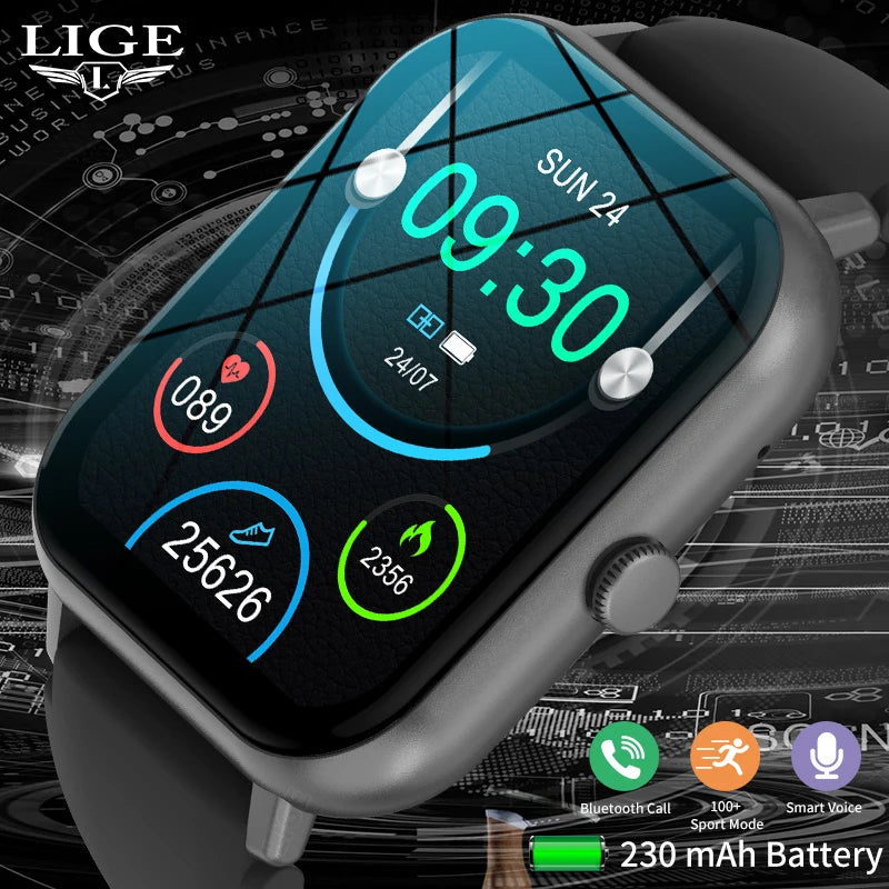 Waterproof Smart Watch Bluetooth Call Women Men Watch Voice Assistant