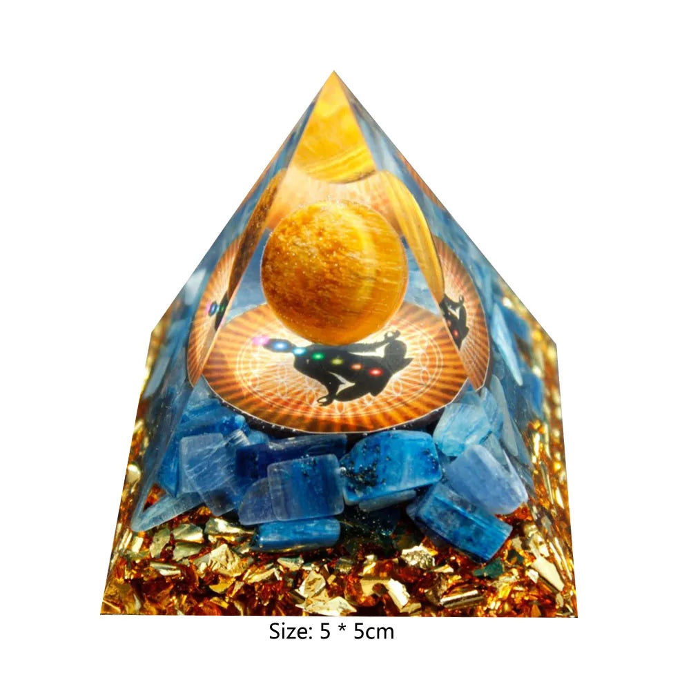 Energy Generator Orgone Pyramid Amethyst Peridot Healing