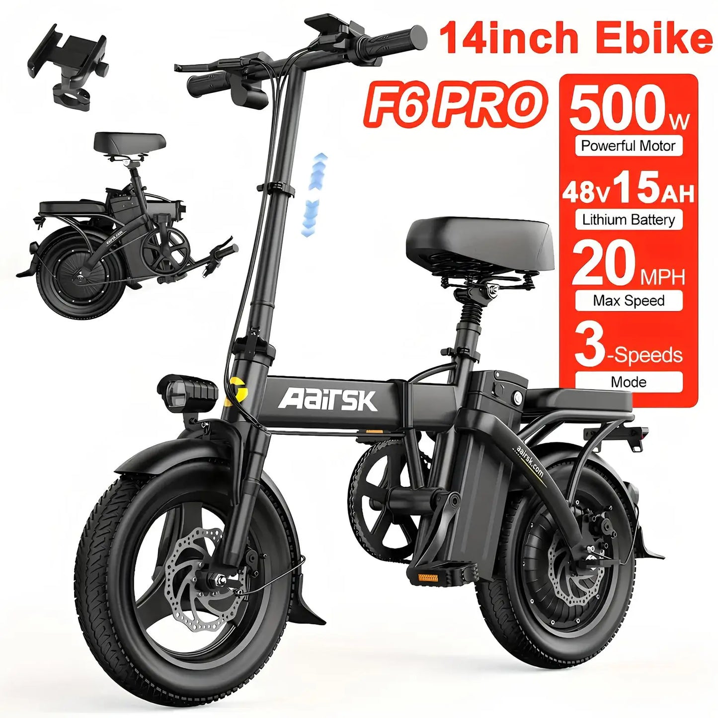 E bike Adults 26/24 Inch Tires Electric Bicycle Shimano 21-Speed City E Bikes Mountain