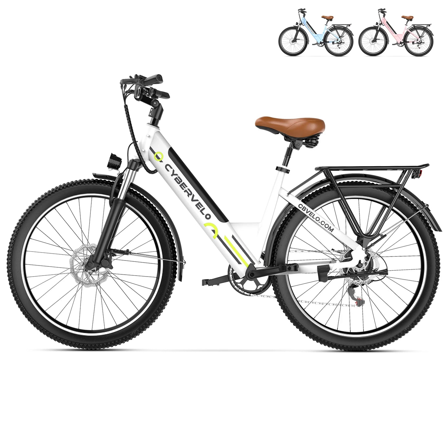 Electric E Bike with 7-Speed,Electric Bike for Adults,up 80 Miles Removable Battery