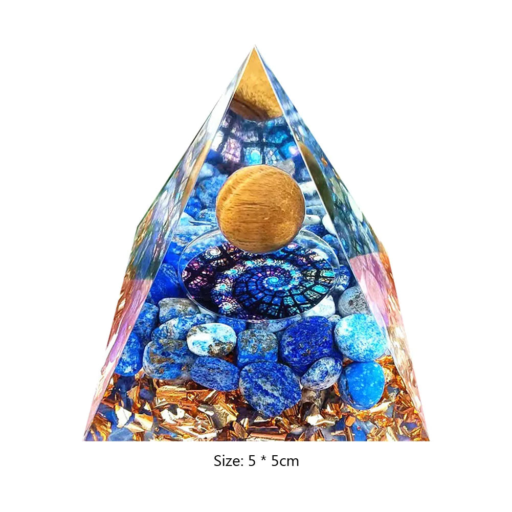 Energy Generator Orgone Pyramid Amethyst Peridot Healing