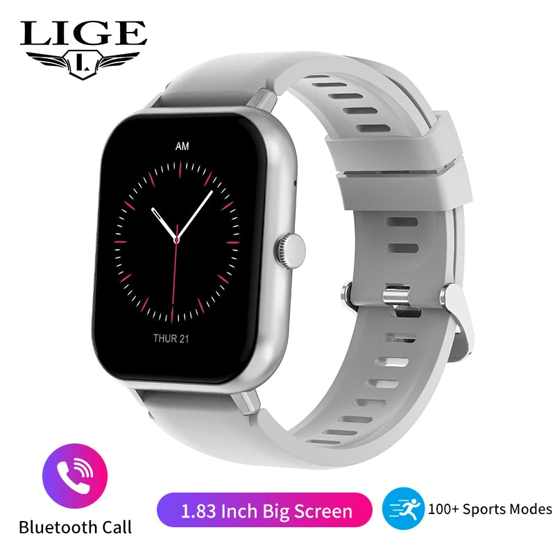 Waterproof Smart Watch Bluetooth Call Women Men Watch Voice Assistant