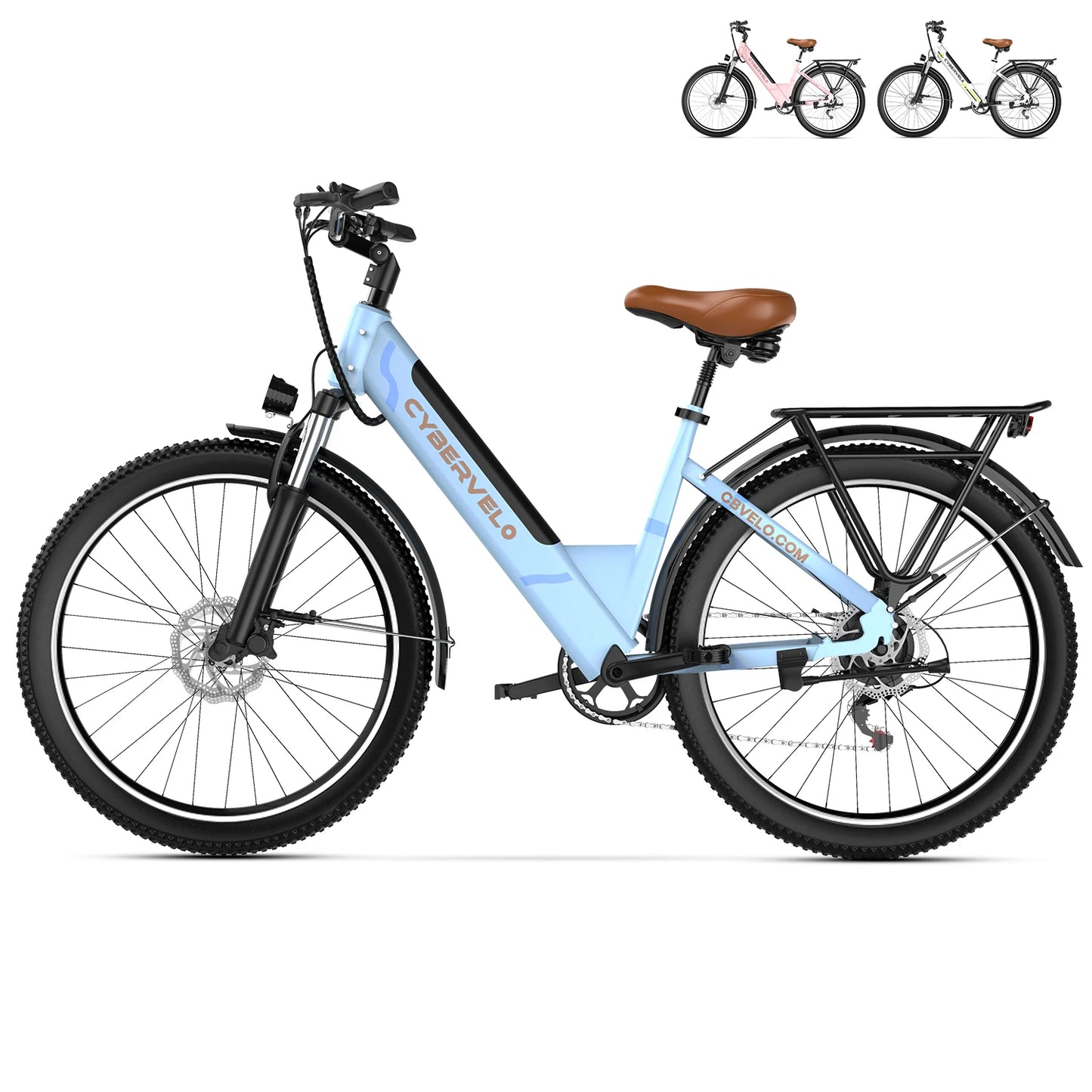 Electric E Bike with 7-Speed,Electric Bike for Adults,up 80 Miles Removable Battery