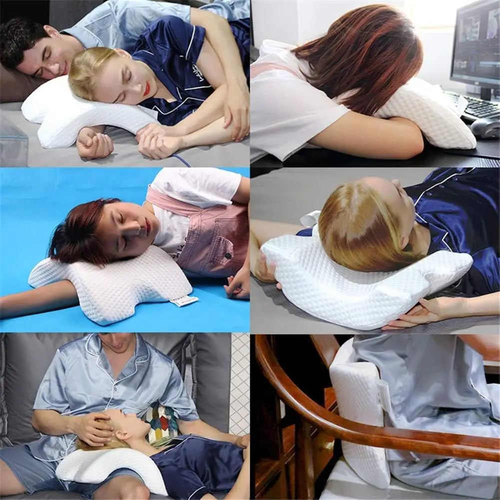 Couple Cuddle Pillow with Hand Hole Memory Foam Love Pillow for Couples