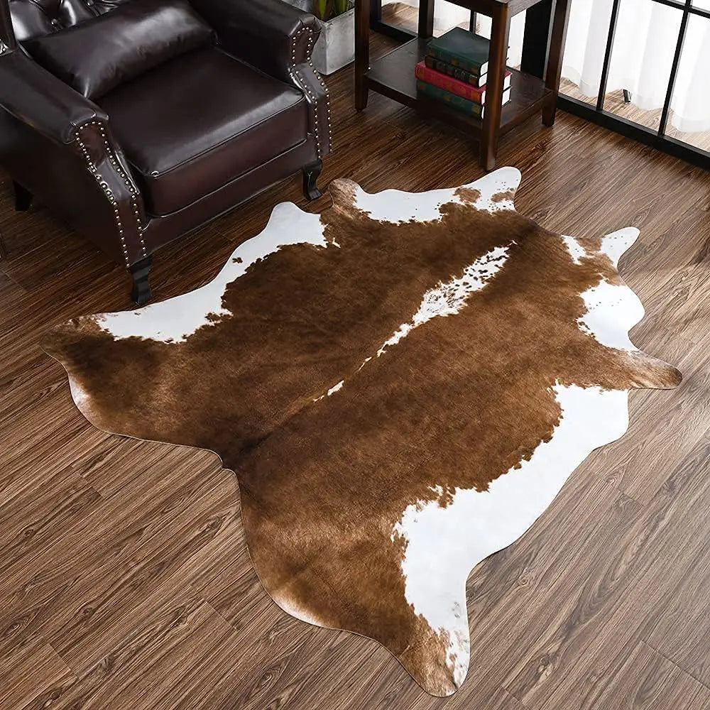 Fur Animal Cow Hide Carpet,Sturdy Cow Print Rugs, Western Decor