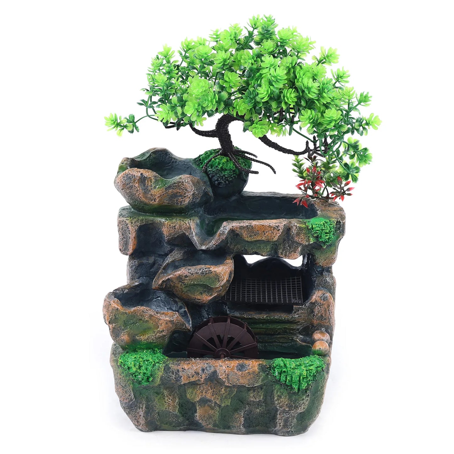 Indoor Room Fountain Waterfall Desktop Decoration with LED Lighting Zen Meditation