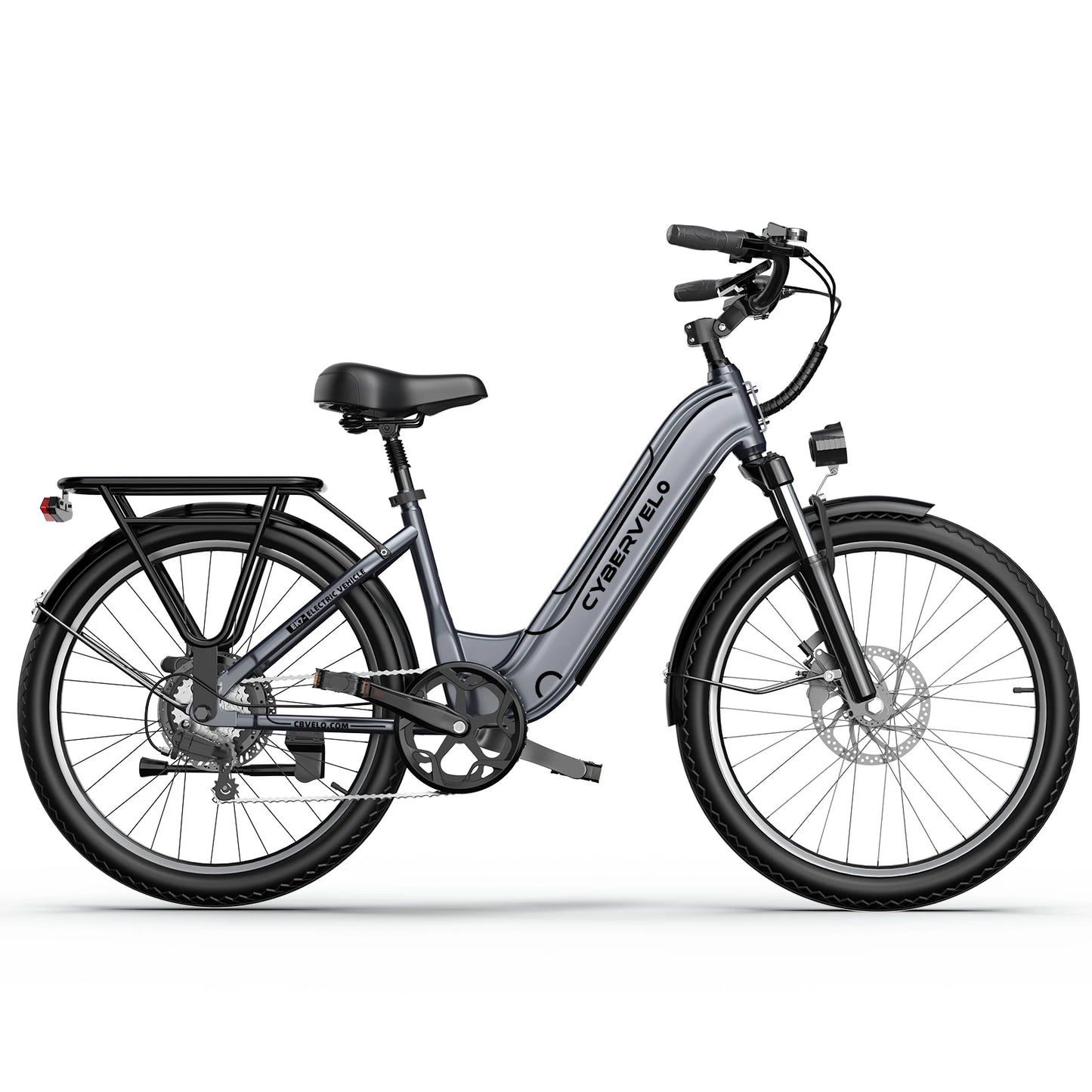 Electric E Bike with 7-Speed,Electric Bike for Adults,up 80 Miles Removable Battery