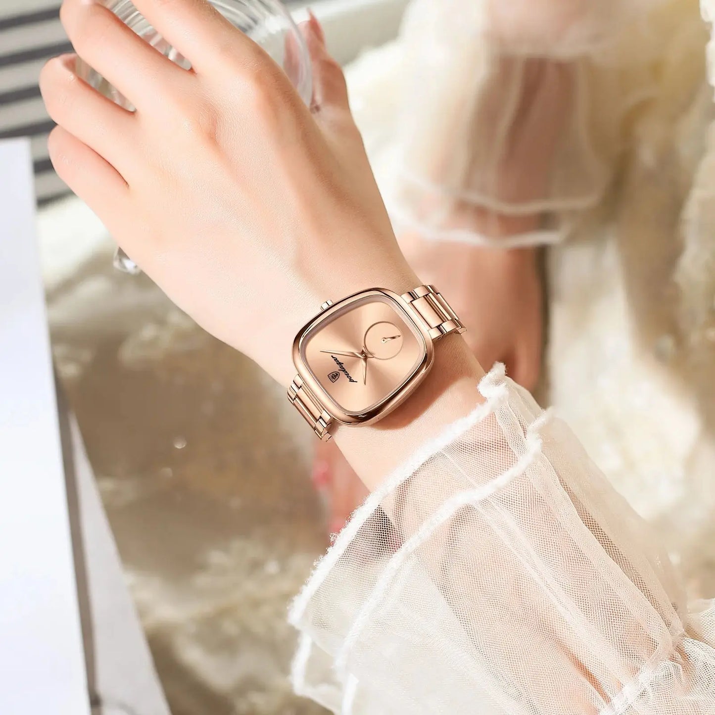 Luxury Watch for Woman Waterproof Stainless Steel Quartz Ladies Watch