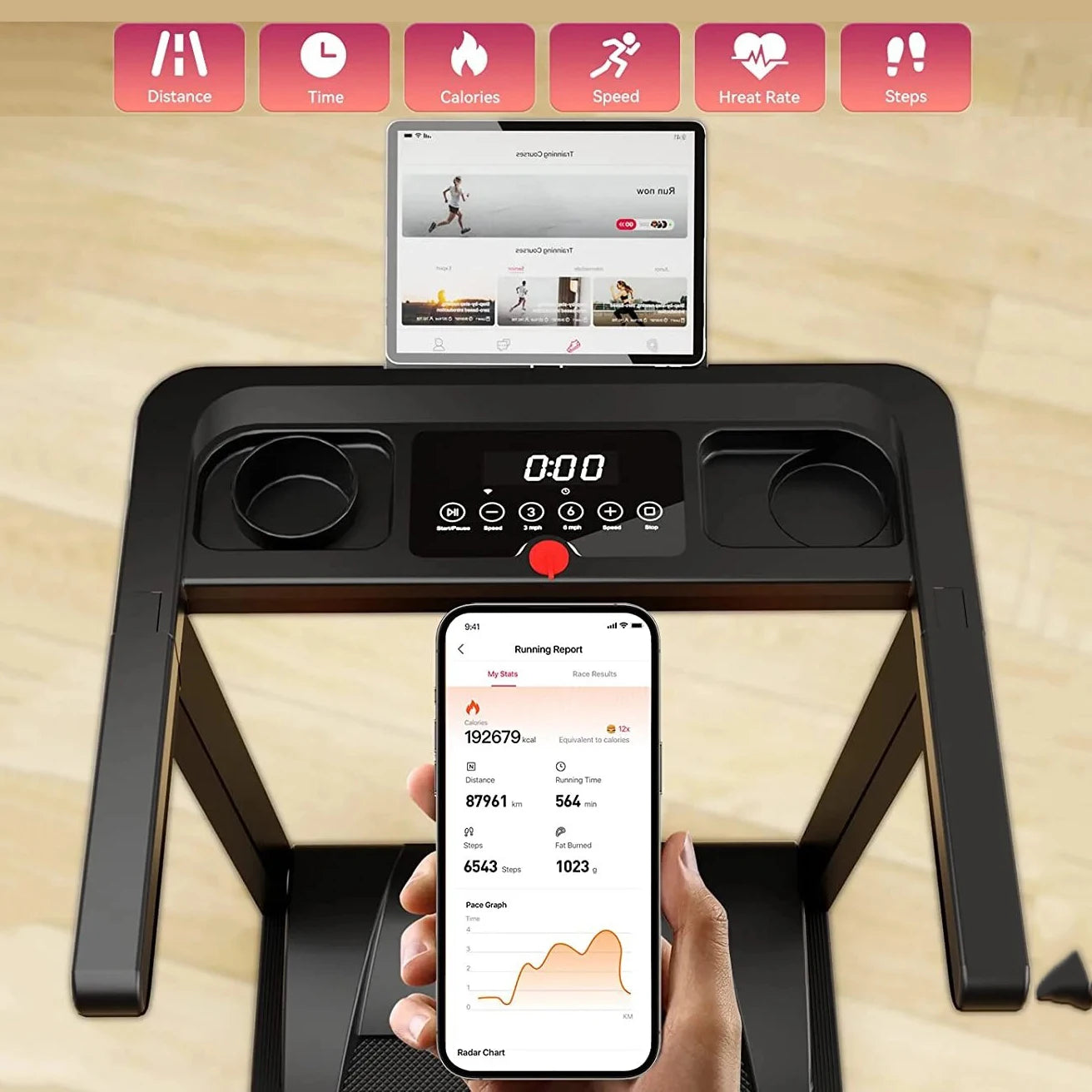 Treadmills Electric Remote Control Foldable Running Walkingpad for Home Portable