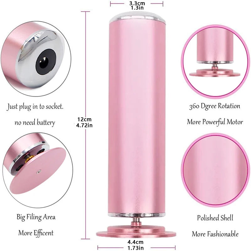 Electronic foot file pedicure sander for removing dead skin