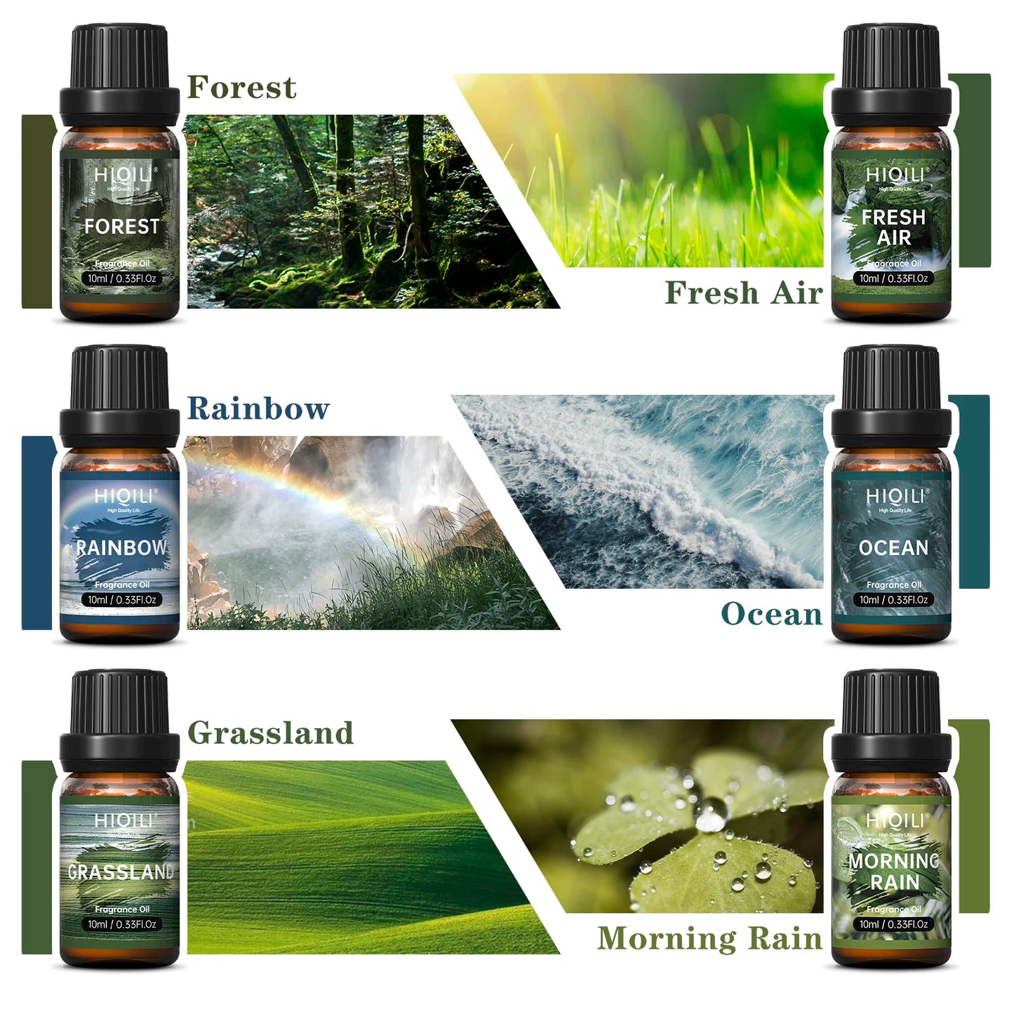 Fragrance Oils Set-Nature Theme, Aromatherapy,Diffuser,Humidifier,Candles