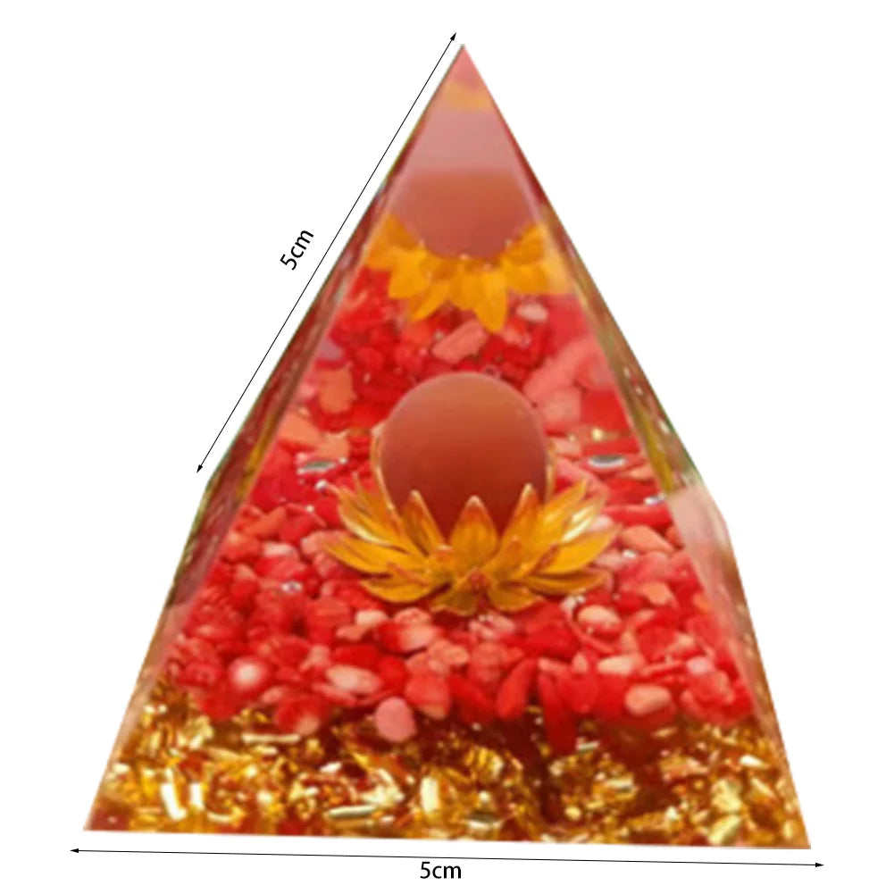 Energy Generator Orgone Pyramid Amethyst Peridot Healing