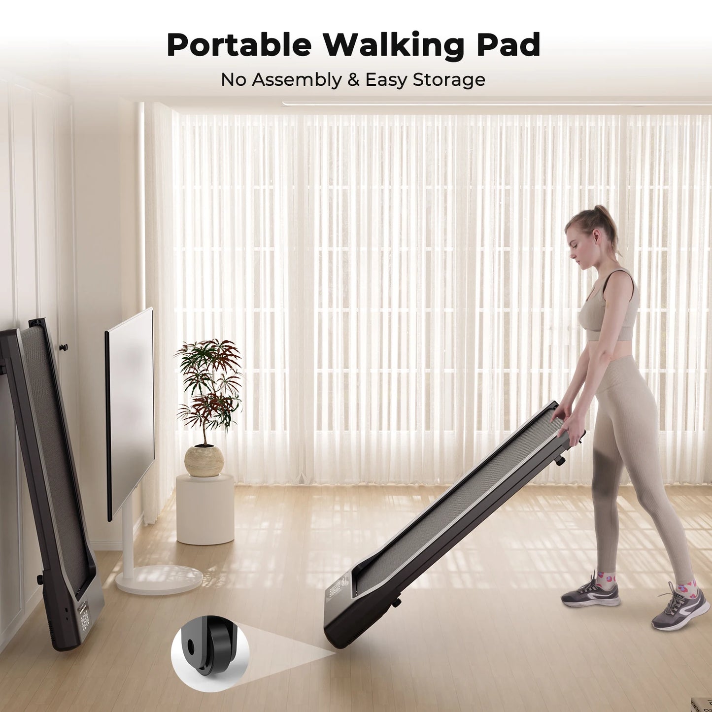 Hot Sale Treadmill 2in1 Treadmills for Home/Office Remote Control LCD Display Adjustable Speed Walking Pad Exercise Machine