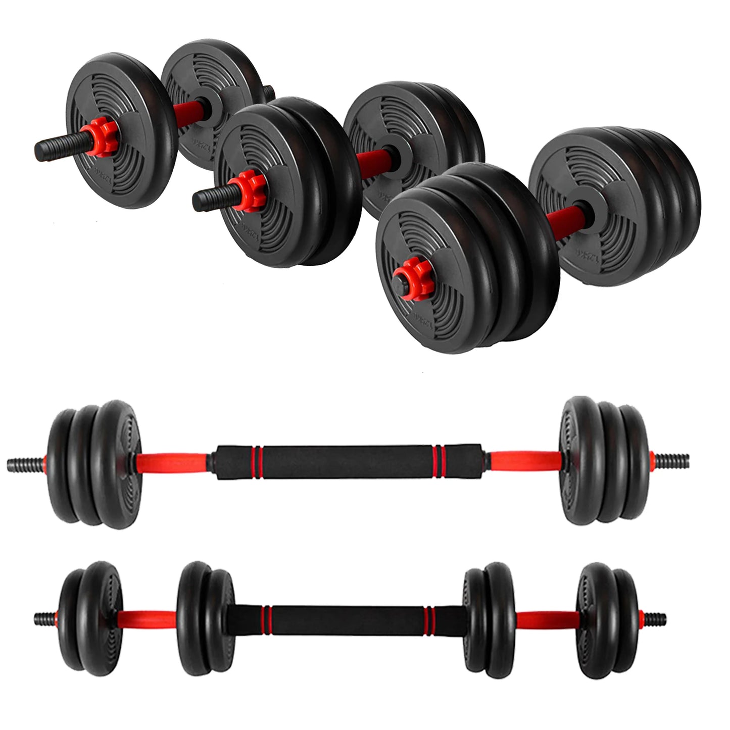 Adjustable Dumbbell Set 44 Lbs Weights Set, Multifunctional Home Gym Equipment