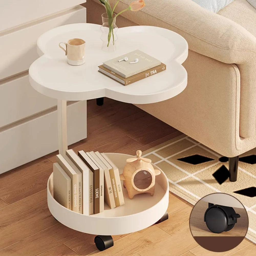 Unique coffee table for bedroom or living room on wheels