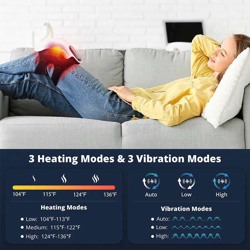 Electric Heating Massage Knee Pad Wireless Temperature Hot Compress Vibration