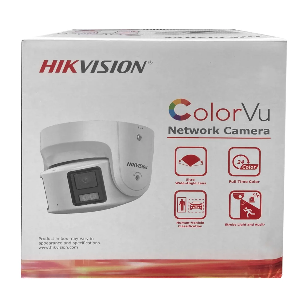 Panoramic ColorVu Turret,Security Double Lens Color Night Built-in Mic Speaker