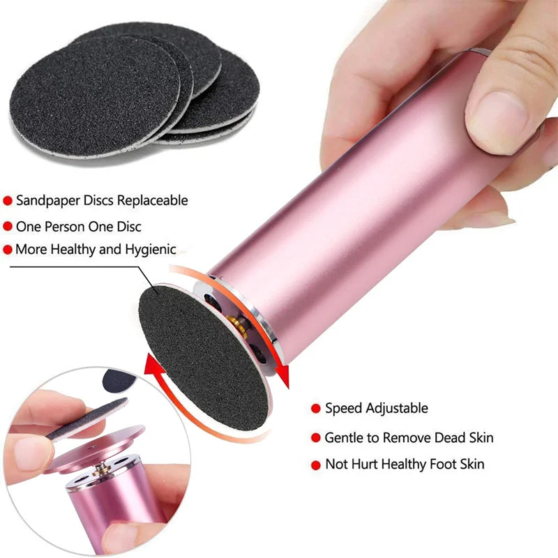 Electronic foot file pedicure sander for removing dead skin