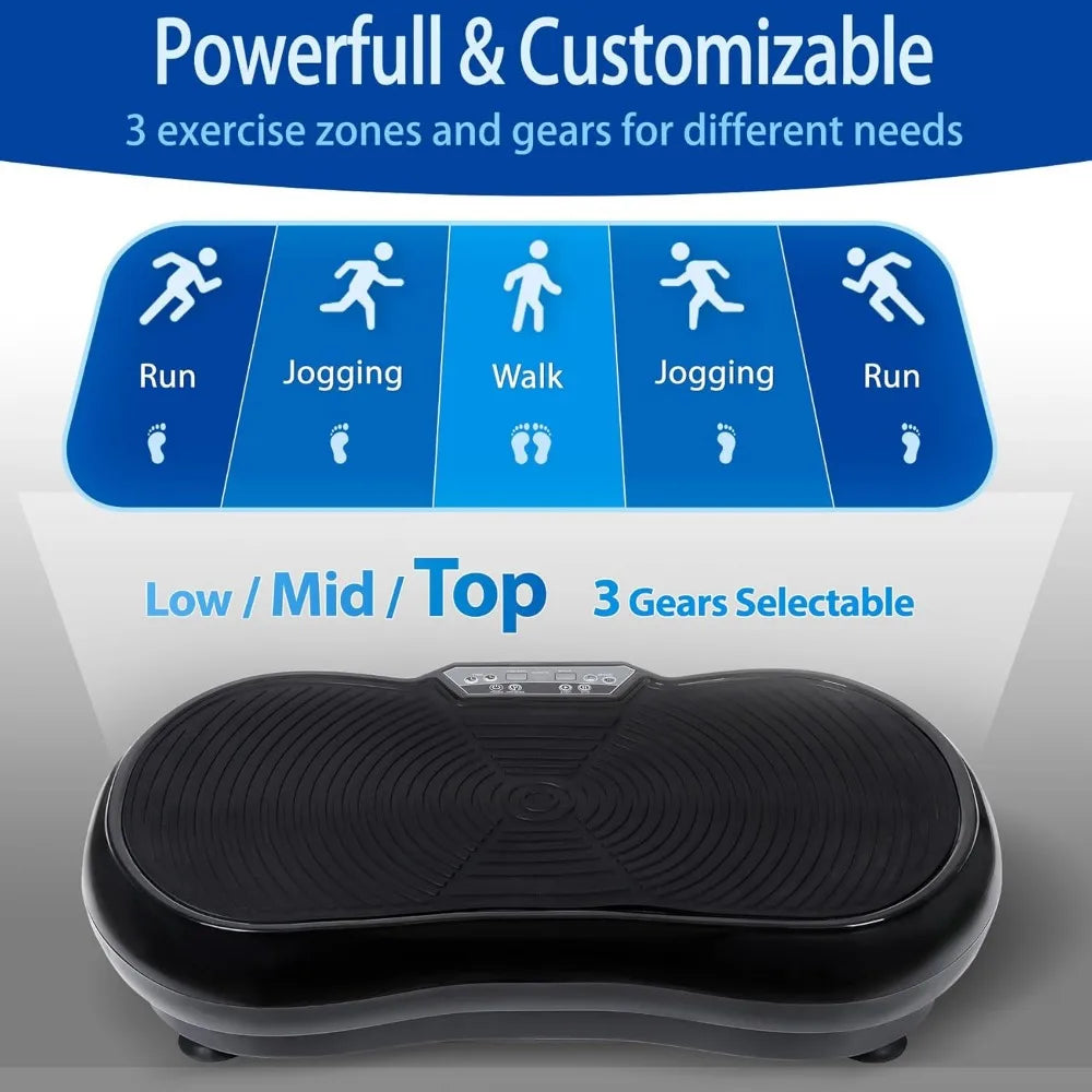 Vibration Plate Exercise Machine, Whole Body Workout Vibration Fitness Platform for Weight Loss, Toning Wellness, Home Gym Equi