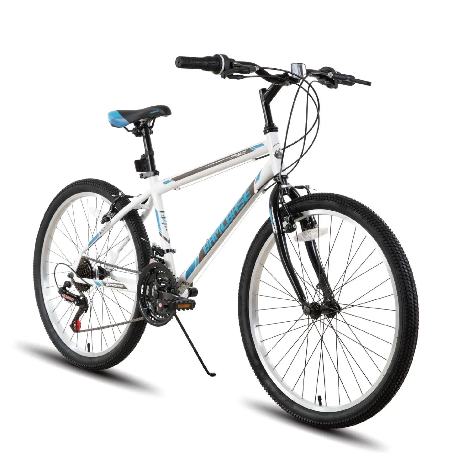 24 26 inch Mountain Bike for Men Women, 21 Speeds High-Carbon Steel Frame, Sport Cycling for Adult
